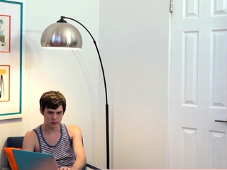 Cute teen roomate busted watching porn