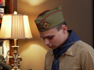 Older daddy fucks Austin Young in front of his friend