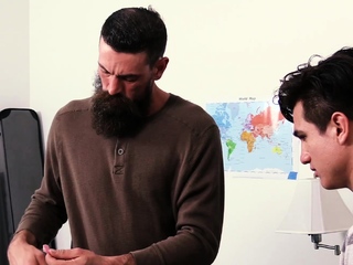 Stepdad uses his own cock on his stepson