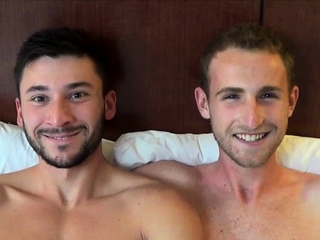 Young hung jocks fuck bareback after swapping head